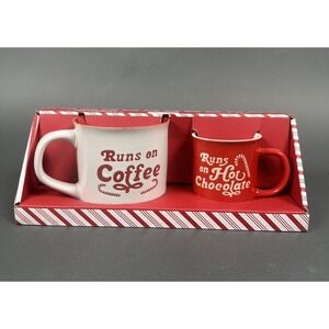 Peppermint Place Ceramic Christmas Coffee Mugs NEW